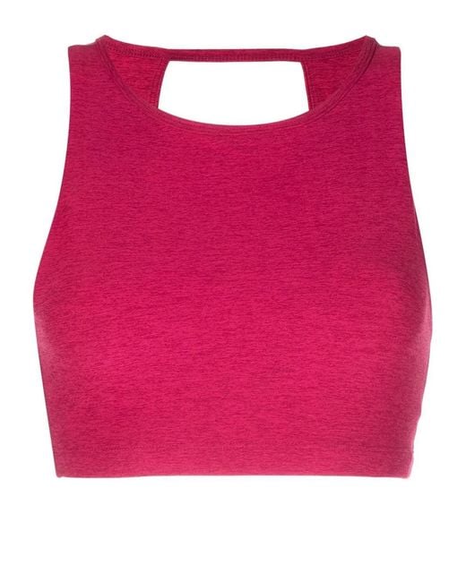 Beyond Yoga Pink Open-Back Racerback Bra