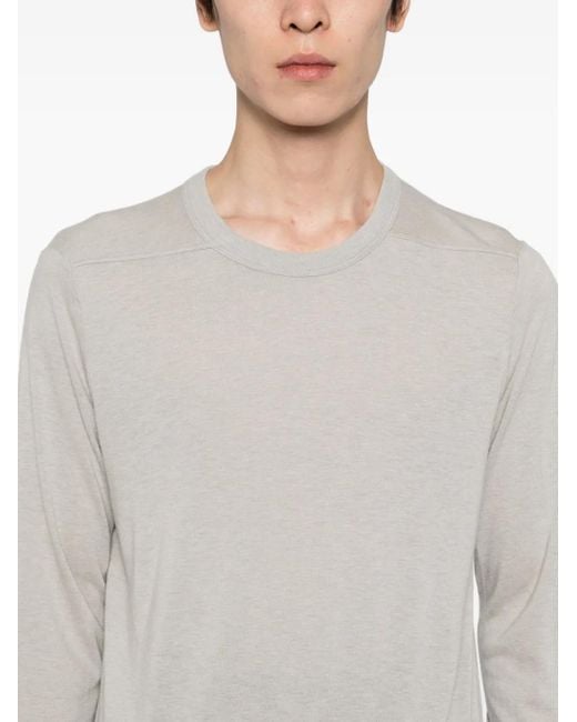 Rick Owens White Long-Sleeved T-Shirt for men