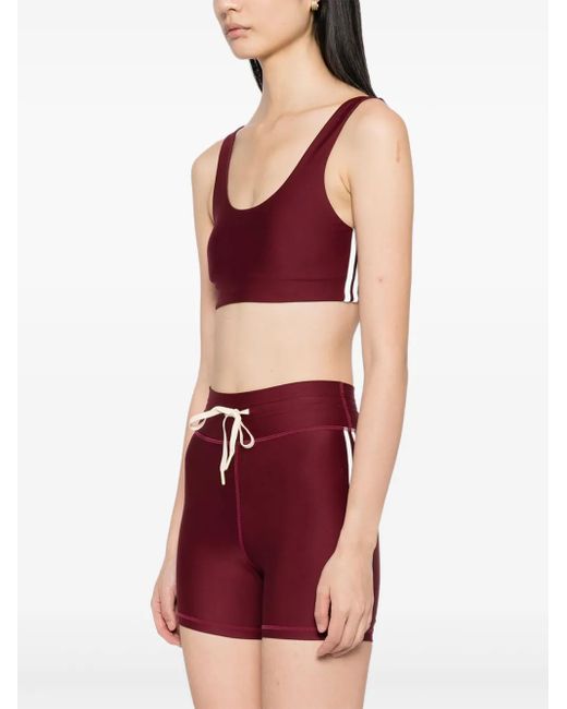 The Upside Red Oxford Harley Sport Bra