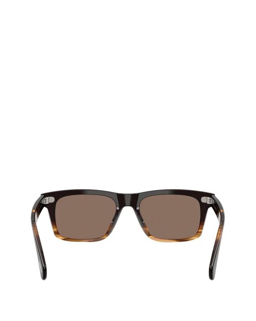 Oliver Peoples Gray Rectangle-Frame Sunglasses for men