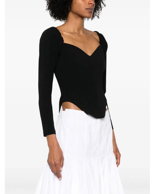 MOOS STUDIO Black Off-Shoulder Top