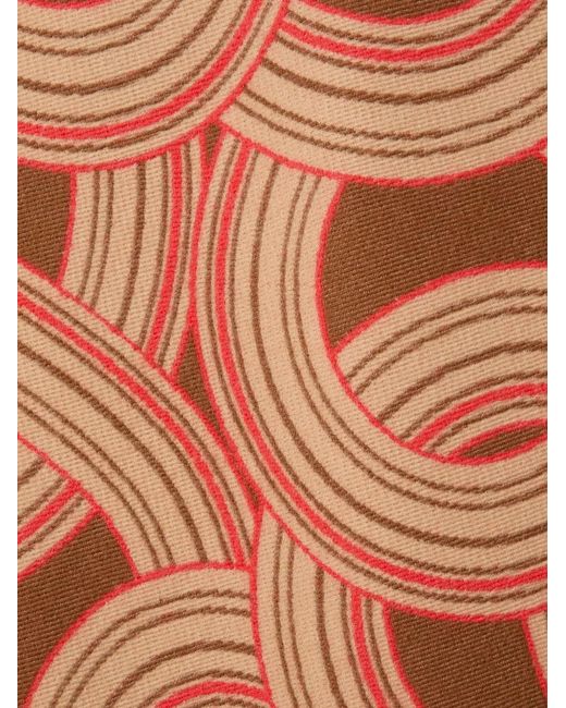 LaDoubleJ Orange Soul Fringed Patterned Poncho