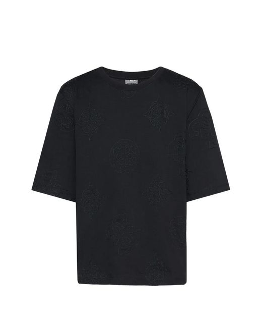 Guess Black Short-Sleeve Patterned T-Shirt