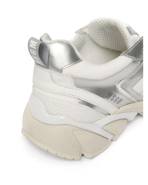 Baskets Vulcano À Effet Usé MSGM pour homme en coloris White