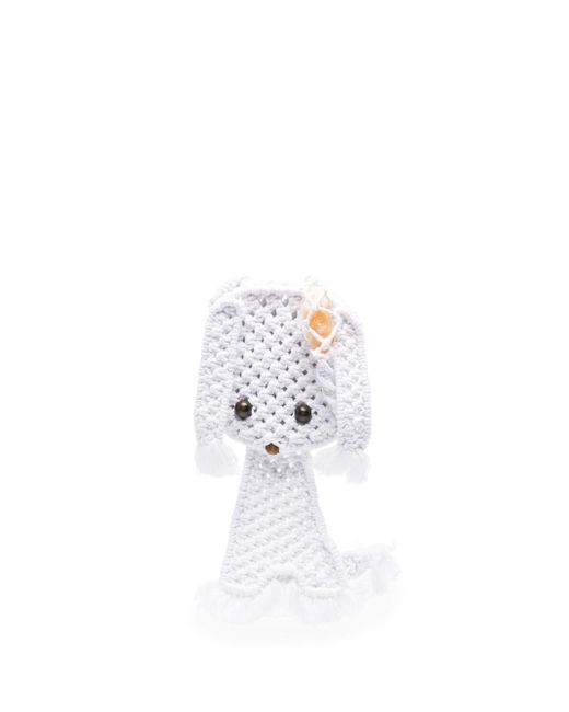 Chopova Lowena Crochet Knit Crossbody Bag in White | Lyst