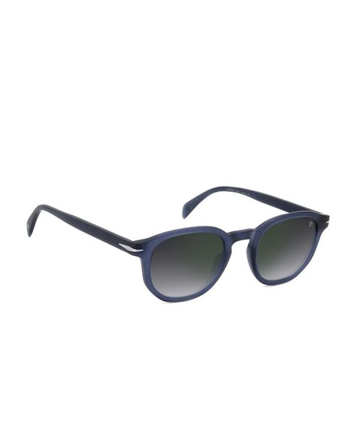 David Beckham Blue Round-Frame Sunglasses for men