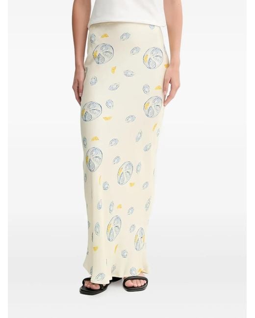 Never Fully Dressed White Oyster-Print Skirt