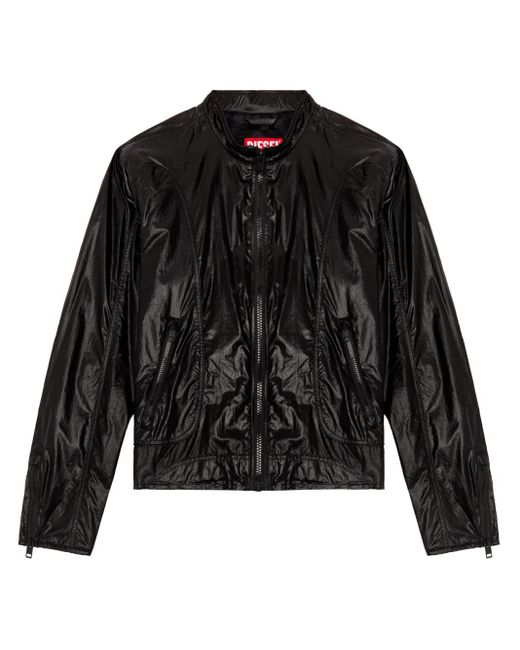 DIESEL Black J-Clays Biker Jacket for men