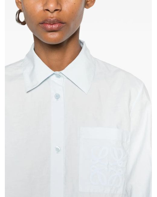 Loewe White Paula's Ibiza Cotton Blend Shirt