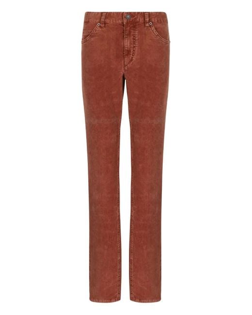 Isabel Marant Red Corduroy Trousers