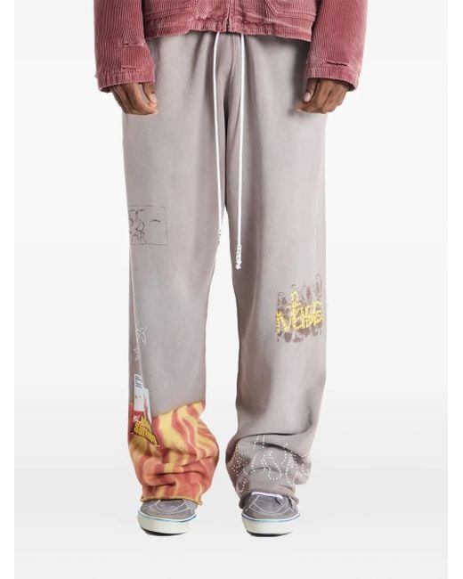 PALY Gray Pantalon De Jogging Imprimé
