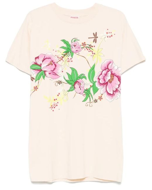 KENZO Peonies ミニドレス Pink