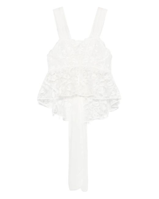 Maurizio Mykonos フローラル トップ White