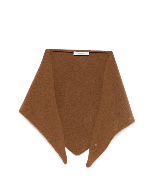 Max Mara Brown Triangular Scarf