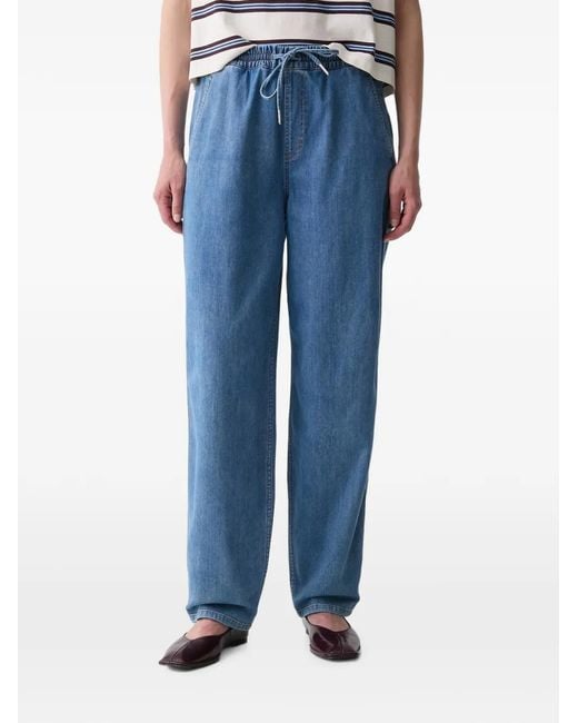 Marc O' Polo Blue Drawstring-Waist Jeans