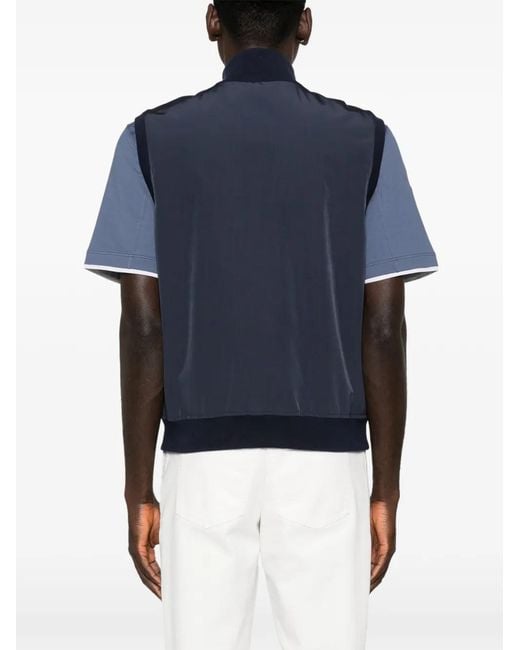 Brunello Cucinelli Blue Zip Jacket for men