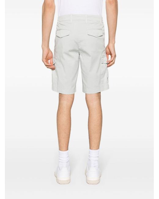 Eleventy White Straight-leg Twill Cargo Shorts for men