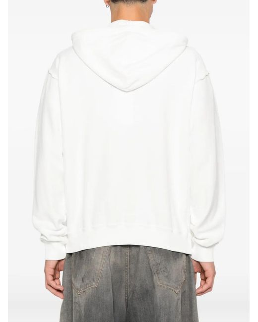 MM6 by Maison Margiela White Zip-Up Hoodie for men
