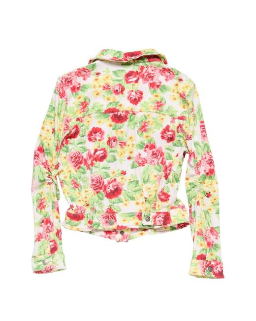 Acne White Floral Cotton Jacket