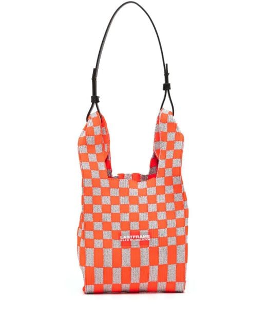 LASTFRAME Ichimatsu Market ショルダーバッグ Red