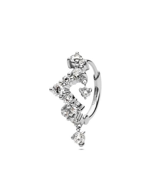 Maria Black White 14K Recycled Sky Lab-Grown Diamonds Huggie Earring
