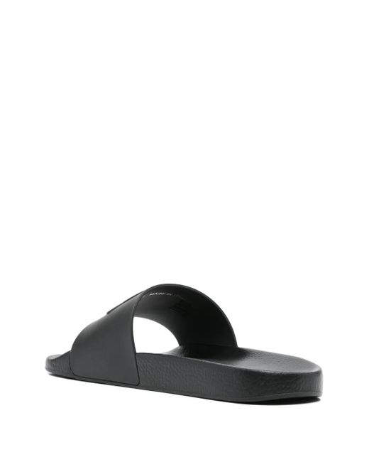 Moncler Black Basile Slides for men