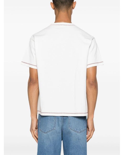 T-shirt Griffon Pocket di Bode in White da Uomo