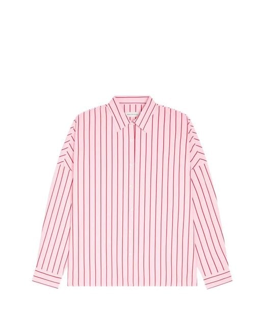 Dries Van Noten Gestreept Blouse in het Pink