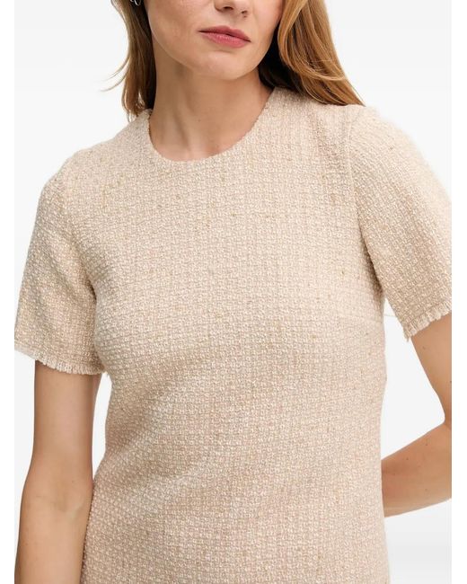 Joop! Natural Deani Fringed Hem Dress