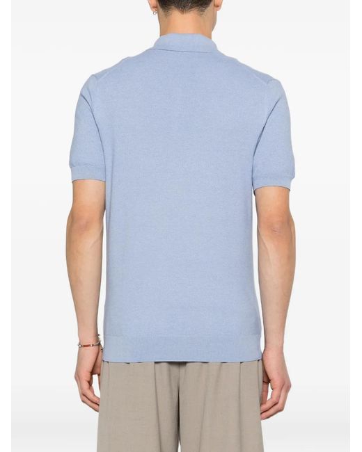 Polo Con Zip di Bompard in Blue da Uomo