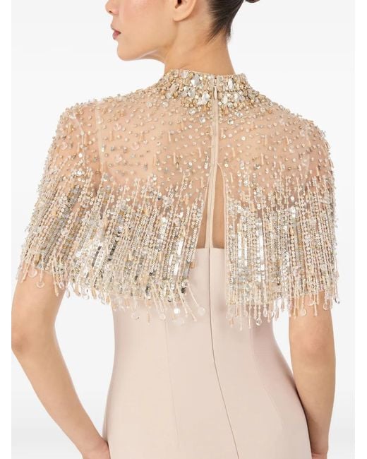 Jenny Packham White Livia Beaded-Embelishment Maxi Dress