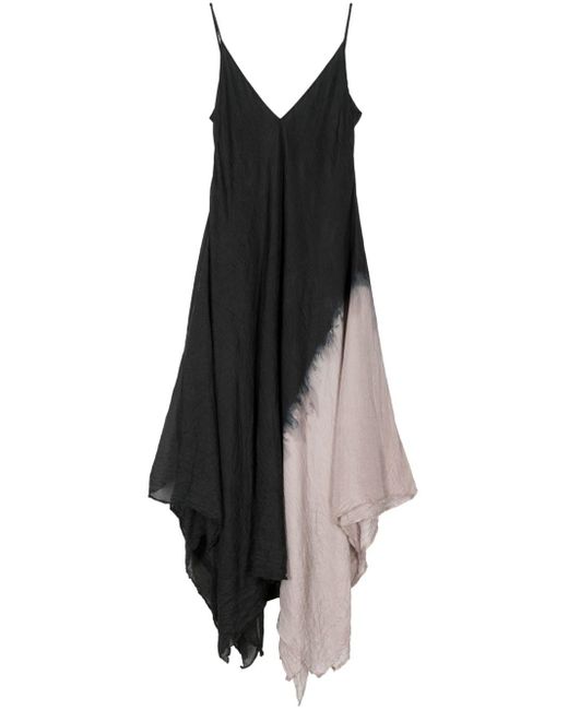 Marc Le Bihan Black Dyed-effect Asymmetric Dress