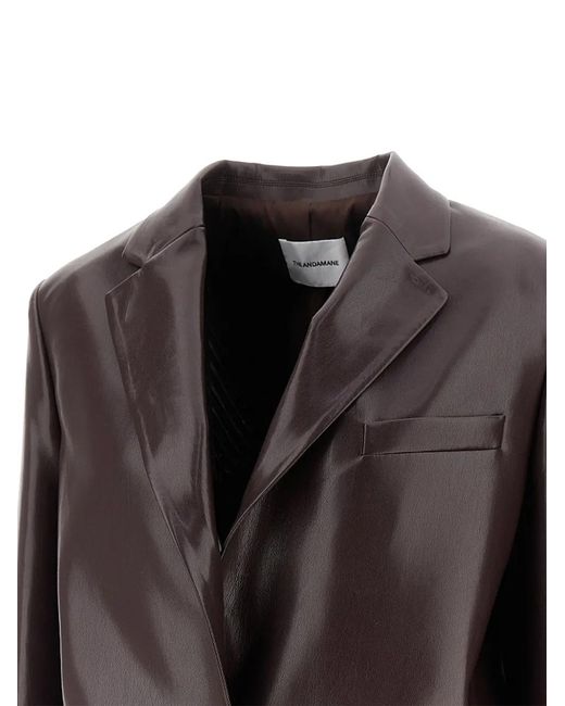 ANDAMANE Black Single-Button Blazer