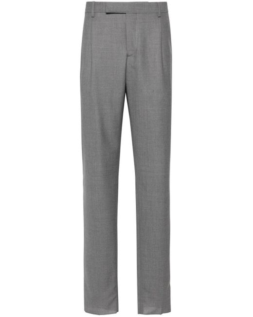 Lardini Gray Tapered Wool Tailored Trousers for men