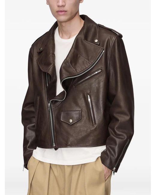 Maison Margiela Brown Leather Jacket for men