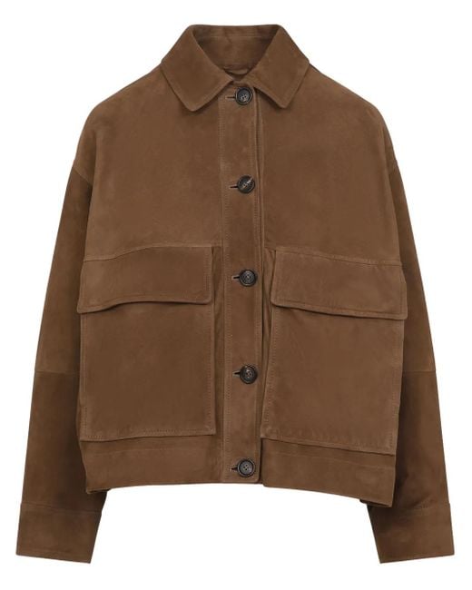 Veste En Daim Brunello Cucinelli en coloris Brown