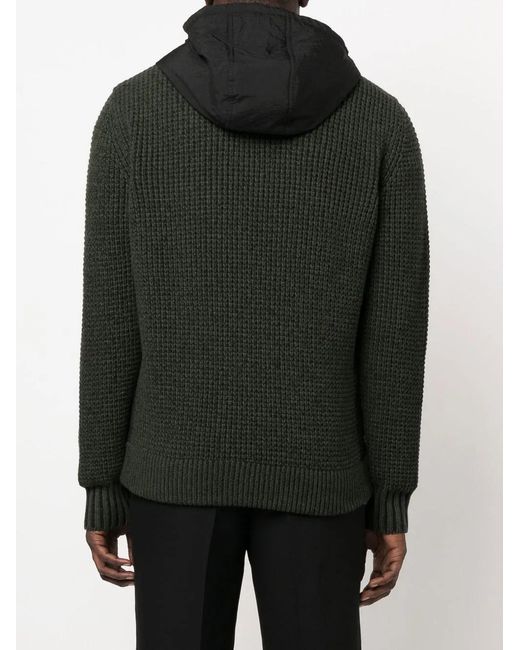 Boss Black Hooded Contrast-Panel Jacket for men