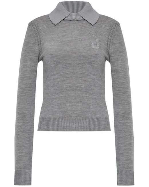 Maglione Con Ricamo di Jacquemus in Gray