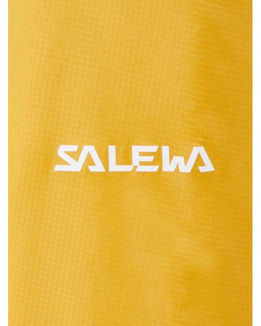 Salewa Yellow Quilted Hooded Performance Jacket