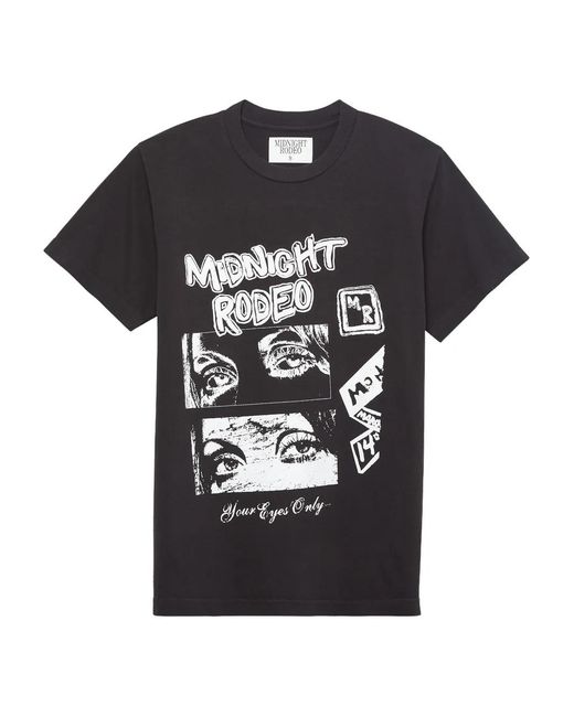 MIDNIGHT RODEO Black Your Eyes Only Graphic T-Shirt for men