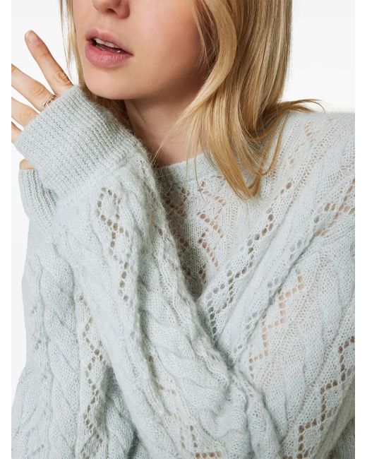 Twinset Blue Cable-Knit Jumper