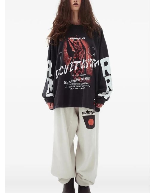 RRR123 Black Occultista Long-Sleeve T-Shirt for men