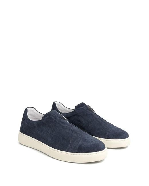 Poche Paris Blue Suede Sneakers for men