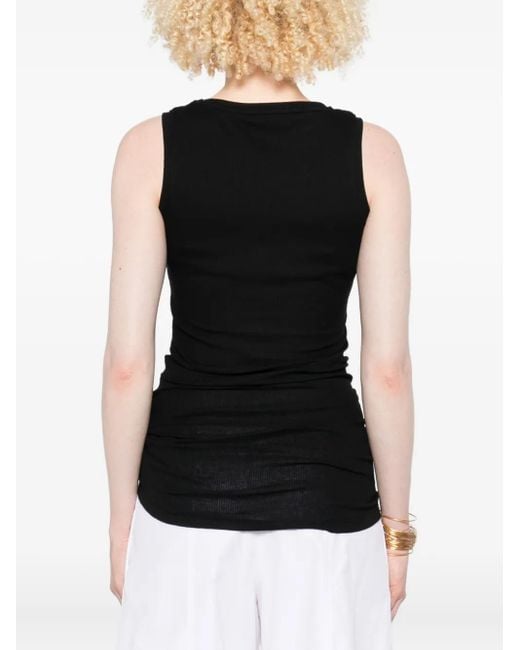 Loewe Black Cotton Top With Logo