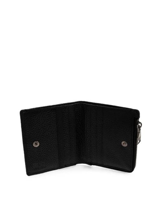 DIESEL Black Hissu-Evo Logo-Plaque Bi-Fold Wallet for men