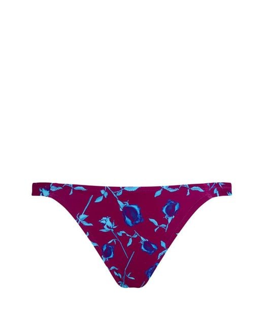 Vilebrequin Purple Floral-Print Bikini Bottoms