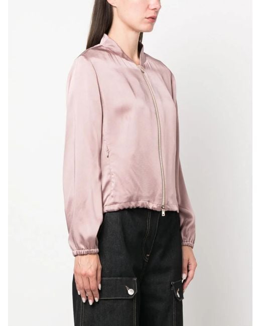 Herno Pink Resort Zip-Up Bomber Jacket