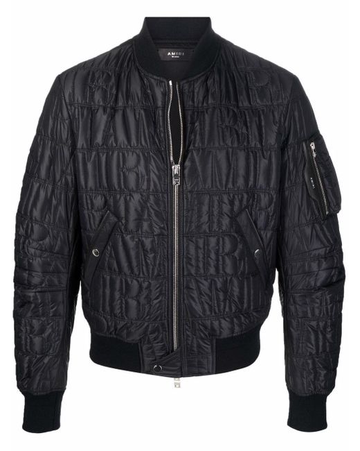 Amiri Synthetic Quilted Bomber Jacket in Black for Men - Lyst