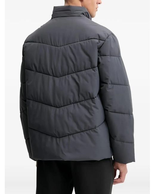 Hummel Gray Padded Zip-Up Jacket for men