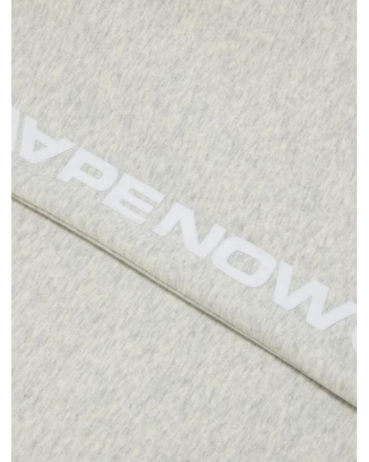 Aape By A Bathing Ape Gray Moonface Patch Track Pants for men
